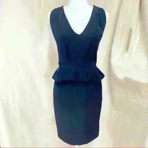 MAJE Peplum Fitted Midi Cocktail dress